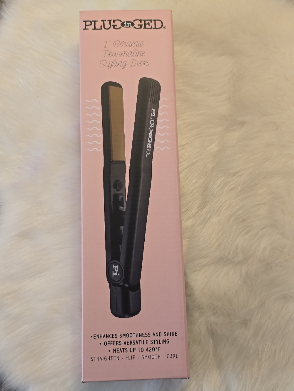 Plugged In HeatMaster 1 Inch Ceramic Tourmaline Flat Iron All hair types NIB - Picture 2 of 9